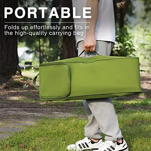 Folding Camping Cot for Adults,Compact Sleeping Cots w/ Carry Bag