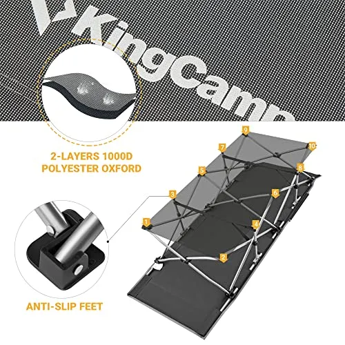 Folding Camping Cot for Adults,Portable Sturdy Sleeping Cot w/ Carry Bag