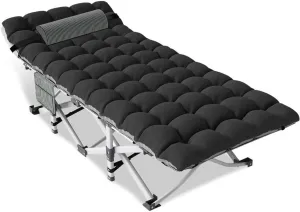 Folding Camping Cot with Mattress for Adults Camp Cot w/Pillow Storage Bag Sleeping Cot Bed(D)