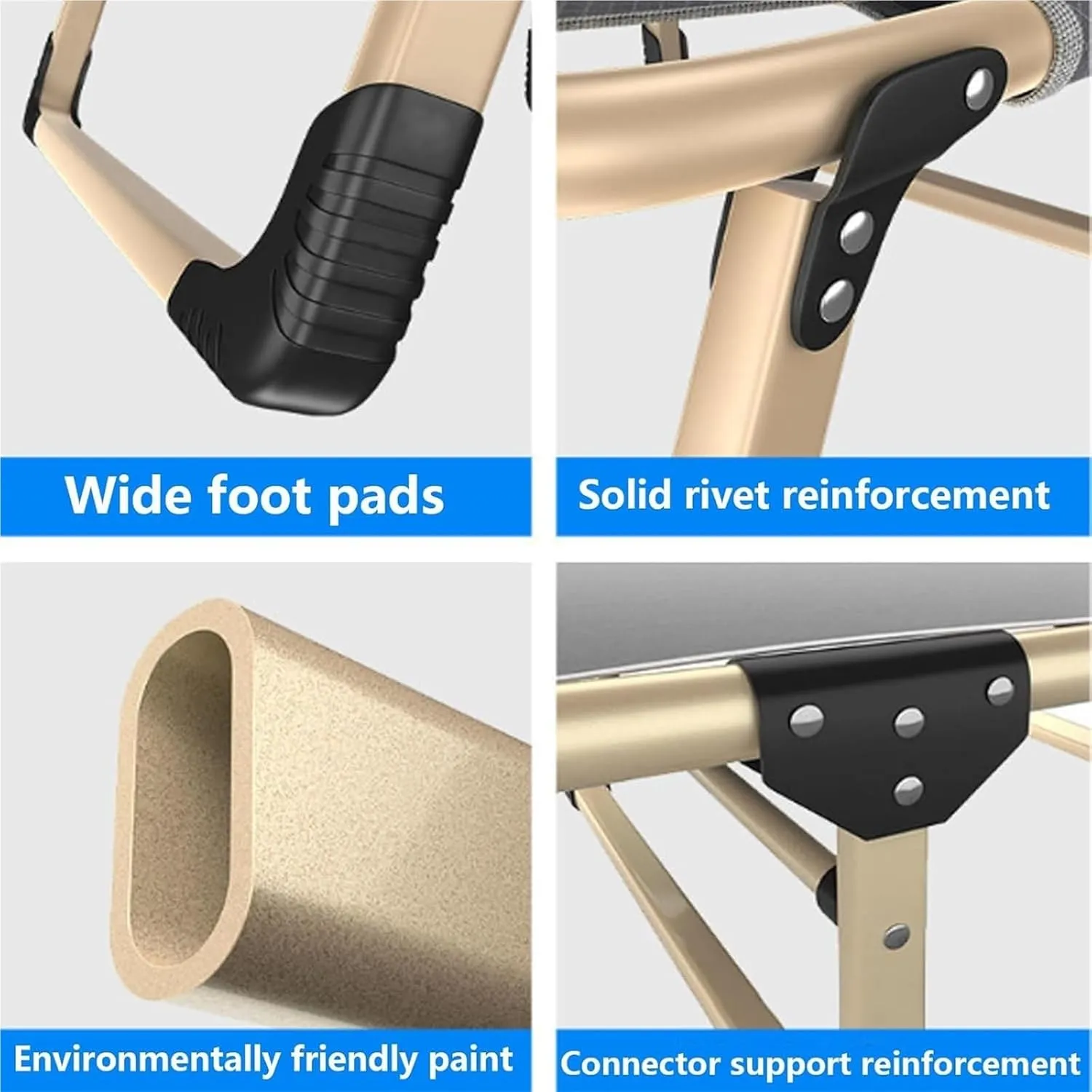 Folding Camping Cot,Camping Cot for Adults, 4-Level Adjustable Portable Folding Bed Enlarge Width Comfortable Sleeping Cots for Indoor Outdoor(190 * 68 * 30cm)