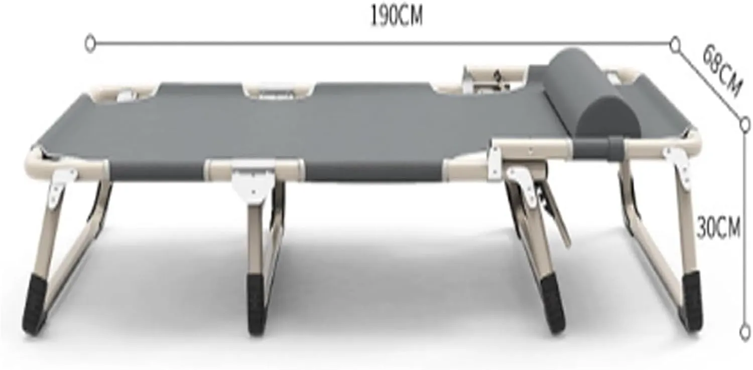 Folding Camping Cot,Camping Cot for Adults, 4-Level Adjustable Portable Folding Bed Enlarge Width Comfortable Sleeping Cots for Indoor Outdoor(190 * 68 * 30cm)