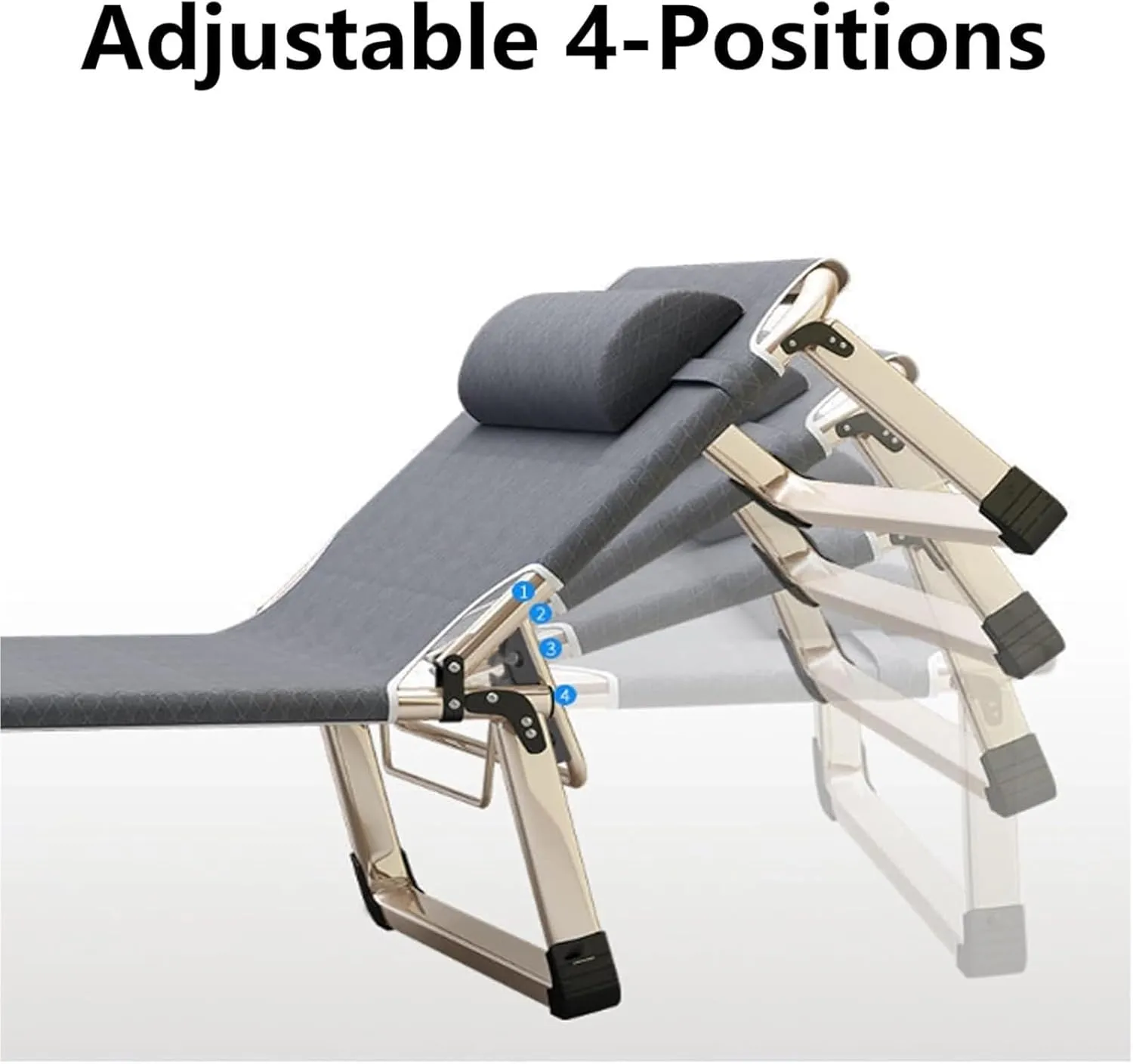Folding Camping Cot,Camping Cot for Adults, 4-Level Adjustable Portable Folding Bed Enlarge Width Comfortable Sleeping Cots for Indoor Outdoor(190 * 68 * 30cm)