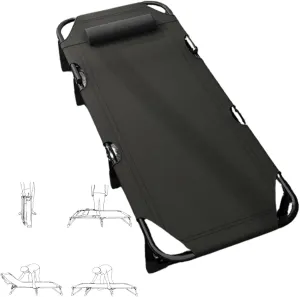 Folding Camping Cot,Camping Cot for Adults, Adjustable 4-Position Adults Folding Bed with Pillow Sleeping Cots with Storage Bag 75cm Extra Wide Bed Surface Holds Up to 440 Lbs