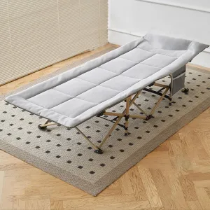 Folding Camping Cot,Camping Cot for Adults, Foldable Single Bed for Adults with Headrest & Side Pocket 1800D Ice Silk Fabric 160kg Load Capacity Heavy Duty Sleeping Cots(Grey,178 * 67cm)