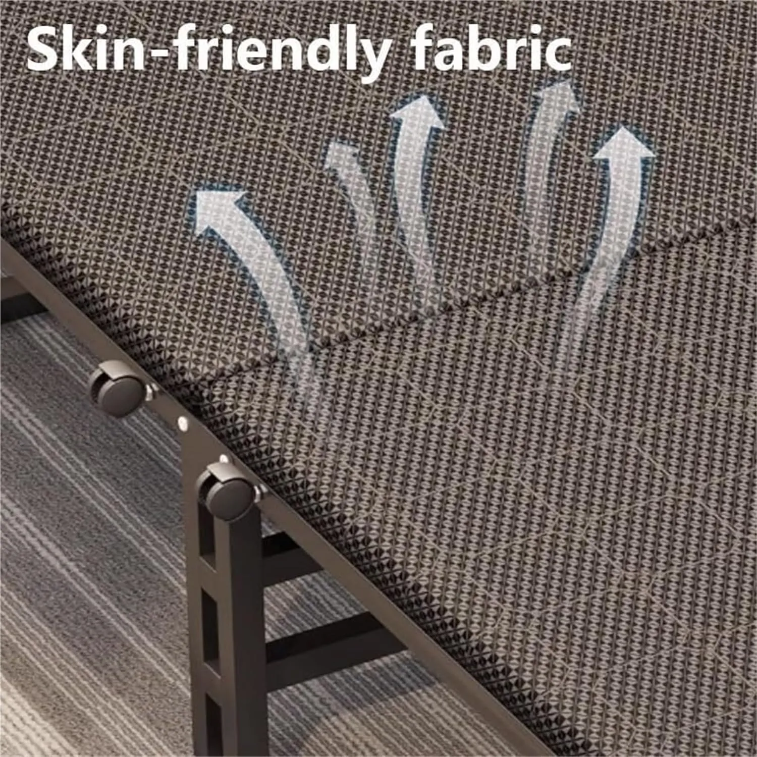 Folding Camping Cot,Camping Cot for Adults, Folding Bed with Sponge Mattress for Adults Foldable Single Cot for Comfortable Sleeping Strong Metal Frame(180 * 90 * 32cm)