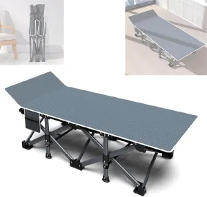 Folding Camping Cot,Camping Cot for Adults, Portable Foldable Cot with Storage Bag Heavy Duty Sturdy Guest Bed Load Capacity 300kg for Fishing Picnic Office Indoor