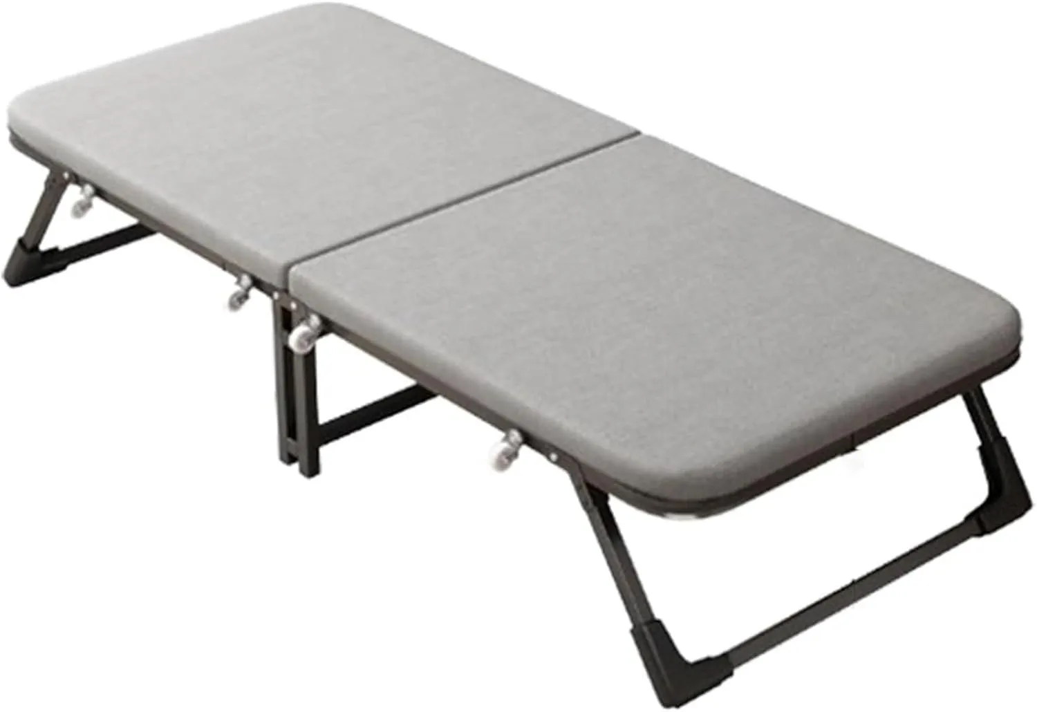 Folding Camping Cot,Camping Cot for Adults, Space-Saving Guest Bed with Sturdy Metal Frame On Wheels for Office Bedroom Hospital Nursing(182 * 80 * 35cm)