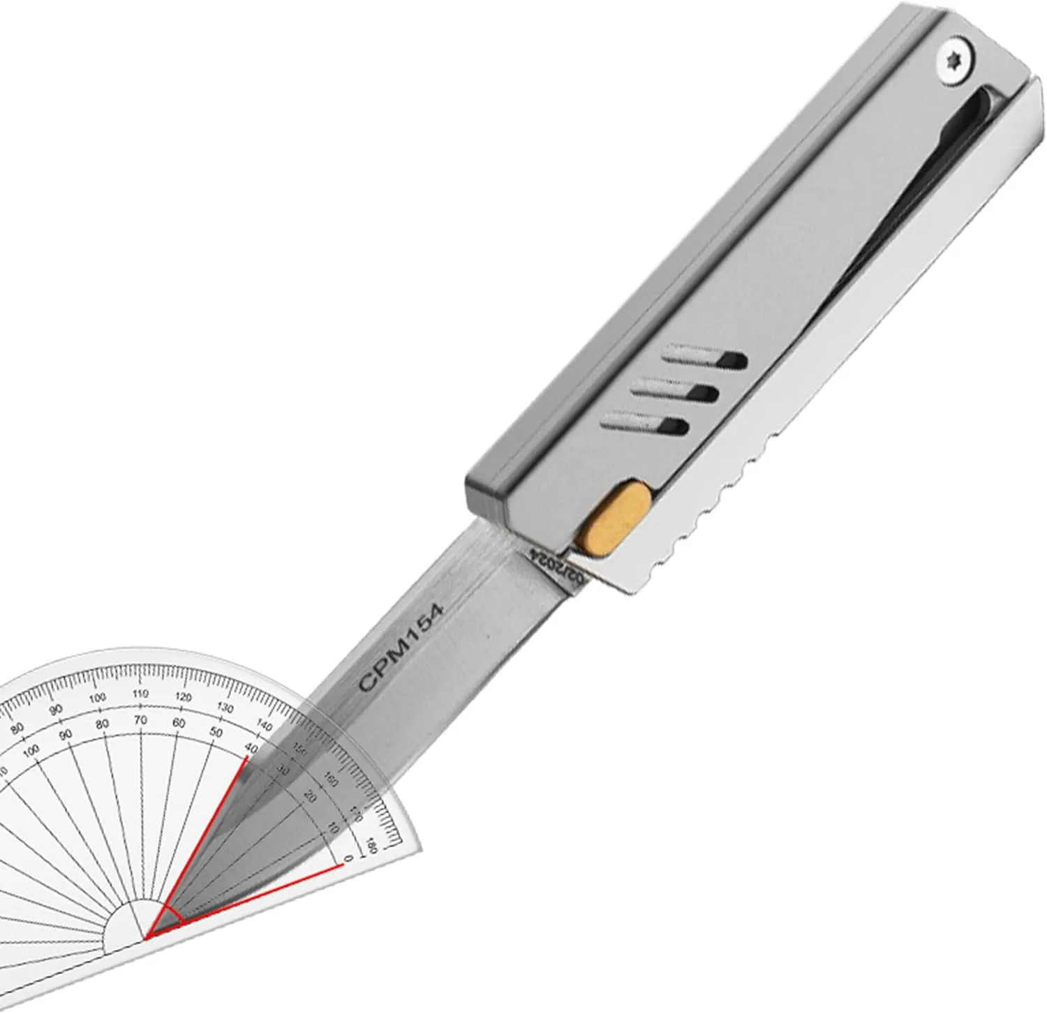 Folding Knife Aluminum Practical Pocket Knife Unique Useful Multifunctional EDC Knife For Outdoor (Black)