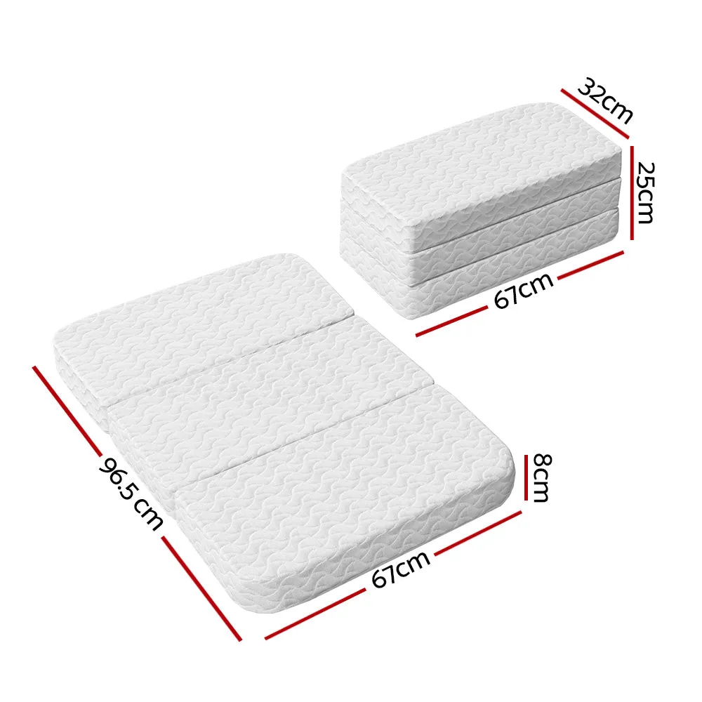 Folding Portacot Mattress Cool Gel Infant Baby Travel Bed