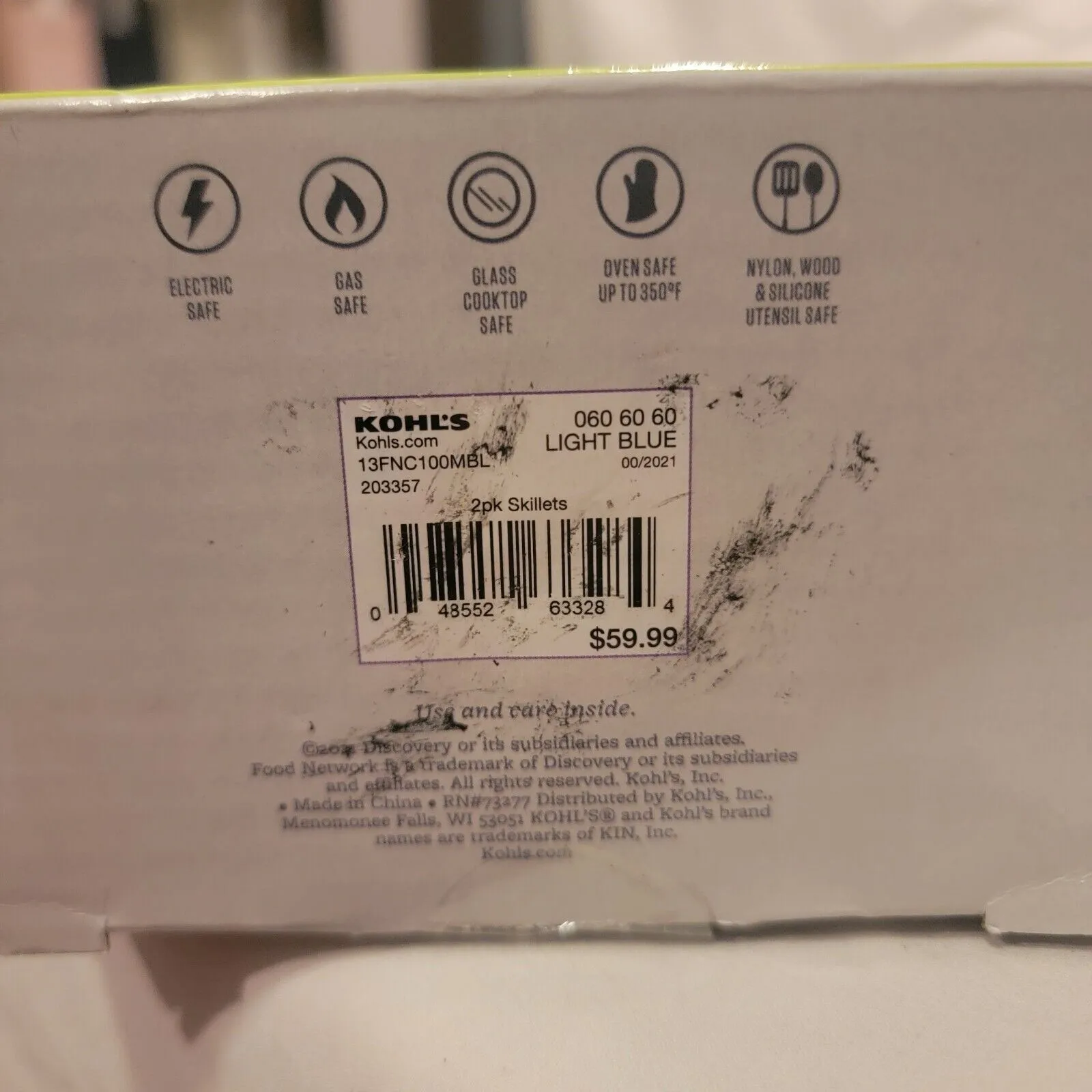 food network SKILLET SET 8" & 10" NON-STICK CERAMIC-COATED NEW IN BOX