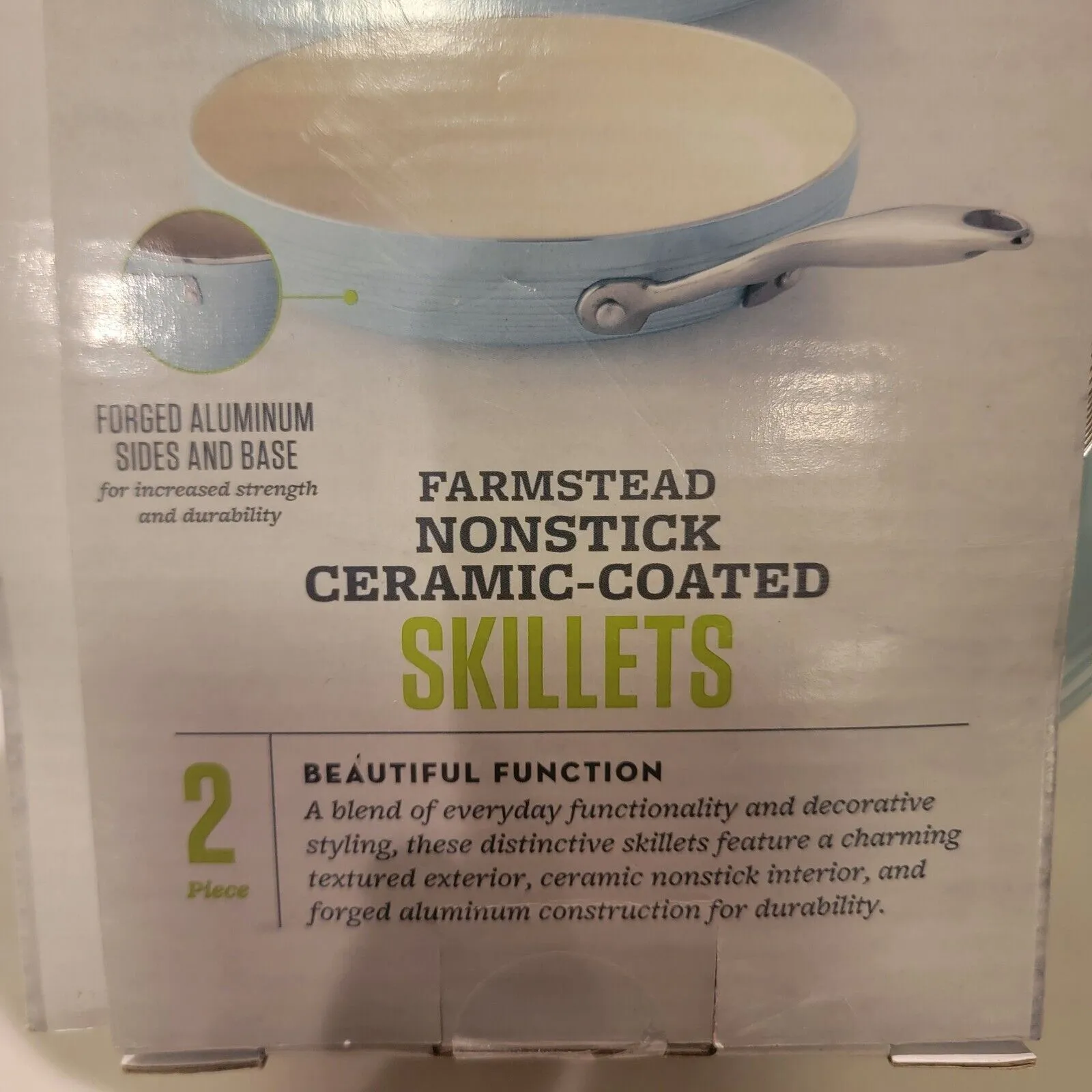 food network SKILLET SET 8" & 10" NON-STICK CERAMIC-COATED NEW IN BOX