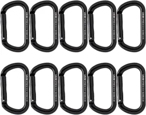 Fusion Climb Supreme Straight GATE Carabiner - Lightweight Aluminum, Non-Locking, Key Nose, Oval Shape | CE EN 362 Certified for Climbing, Industrial