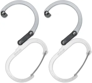 GEAR AID HEROCLIP (Large) Carabiner Gear Clip and Hook for Hanging Heavy Duty Items, Camping Backpacks, Suitcases, Kayaks, Bicycles, Garage Organization and More