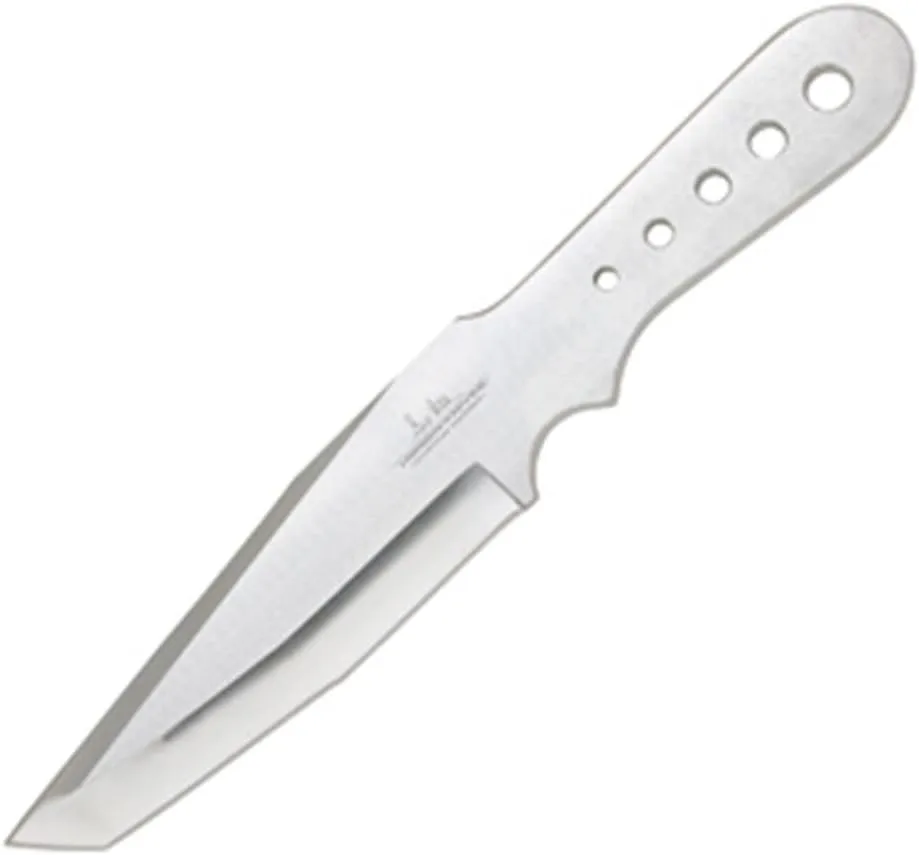 Gil Hibben Large Triple Throwing Knife Set – Three Piece Set, AUS-6 Stainless Steel, 18”x18” Competition Paper Target, Leather Belt Sheath – Practice Your Skills in Style - 11 5/16” Overall Each