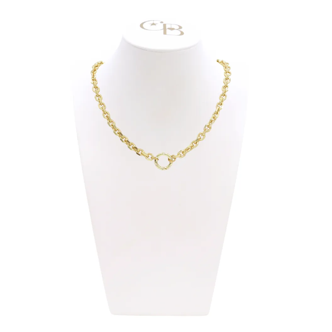 Gold Jamesyn Necklace with Lily Carabiner