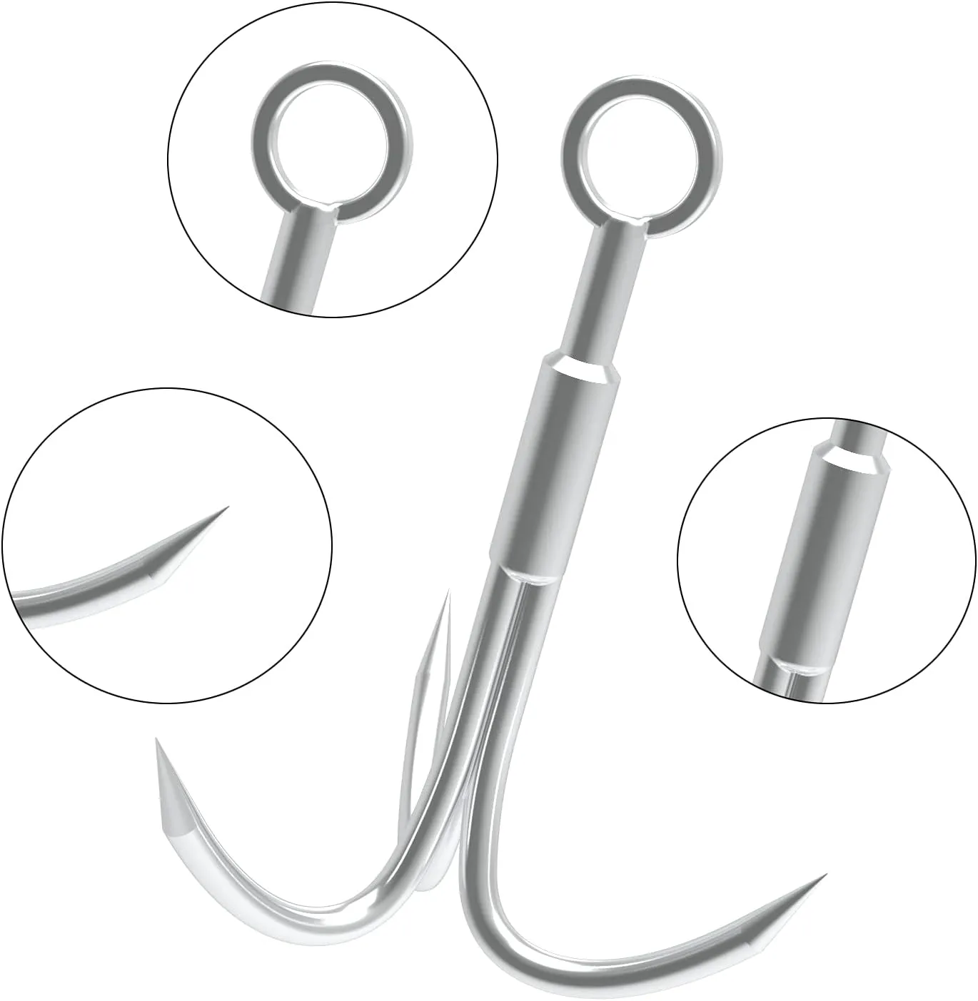 Grappling Hook with 3-Claw Stainless Steel,3 Claw Climbing Carabiner Hook for Retrieving,Outdoor Hiking,Tree Limb Removalr,Salvage.