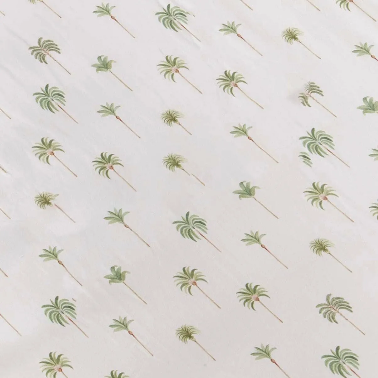 Green Palm Fitted Cot Sheet