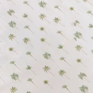 Green Palm Fitted Cot Sheet
