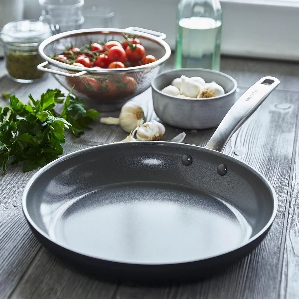 GreenPan Chatham Hard Anodized Healthy Ceramic Nonstick, 10" Frying Pan Skillet, PFAS-Free, Dishwasher Safe, Oven Safe, Gray