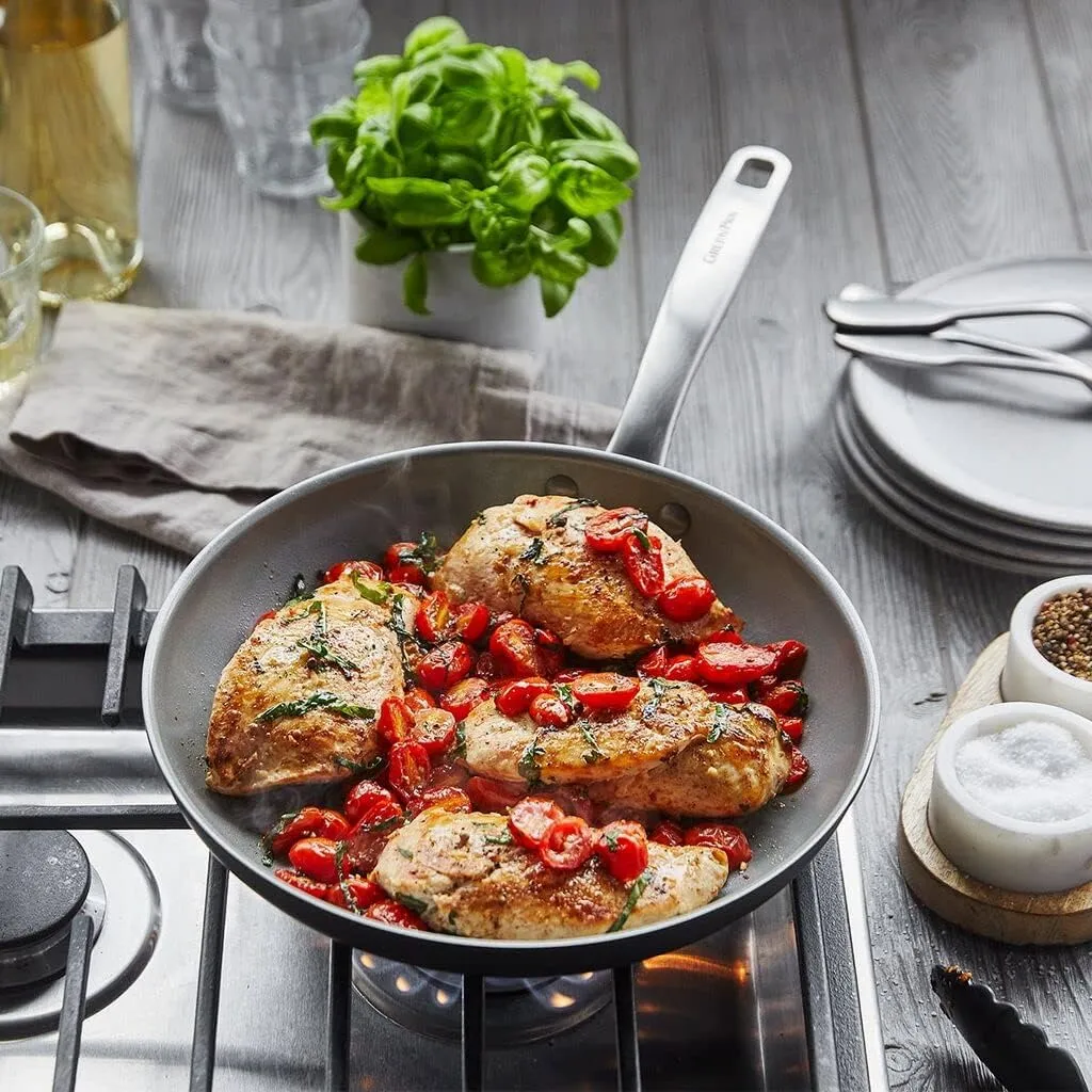 GreenPan Chatham Hard Anodized Healthy Ceramic Nonstick, 10" Frying Pan Skillet, PFAS-Free, Dishwasher Safe, Oven Safe, Gray