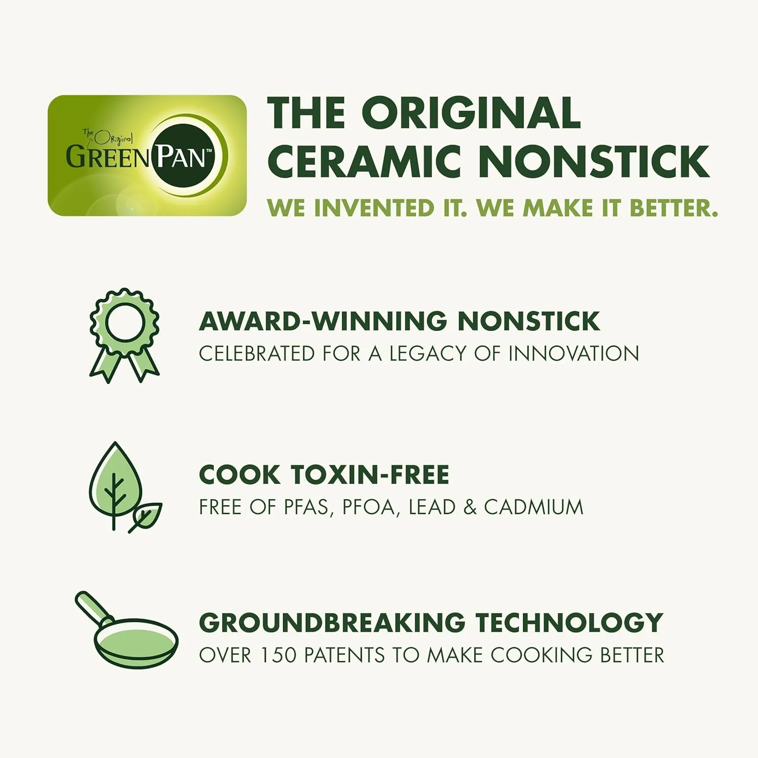 GreenPan Rio Hard Anodized Healthy Ceramic Nonstick, 7" 9.5" and 11" 3 Piece Frying Pan Skillet Set, Soft Grip Handle, PFAS-Free, Dishwasher Safe, Oven Safe, Oxford Blue