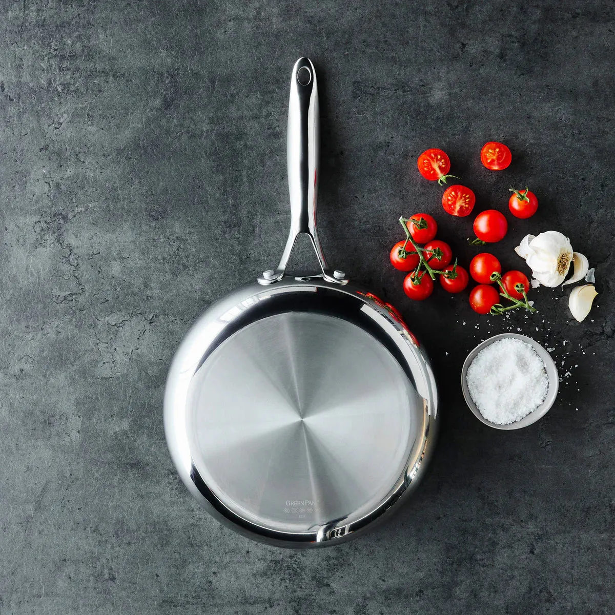 Greenpan - Valencia Pro Stainless Steel Ceramic Nonstick Frypan, 8 Inch