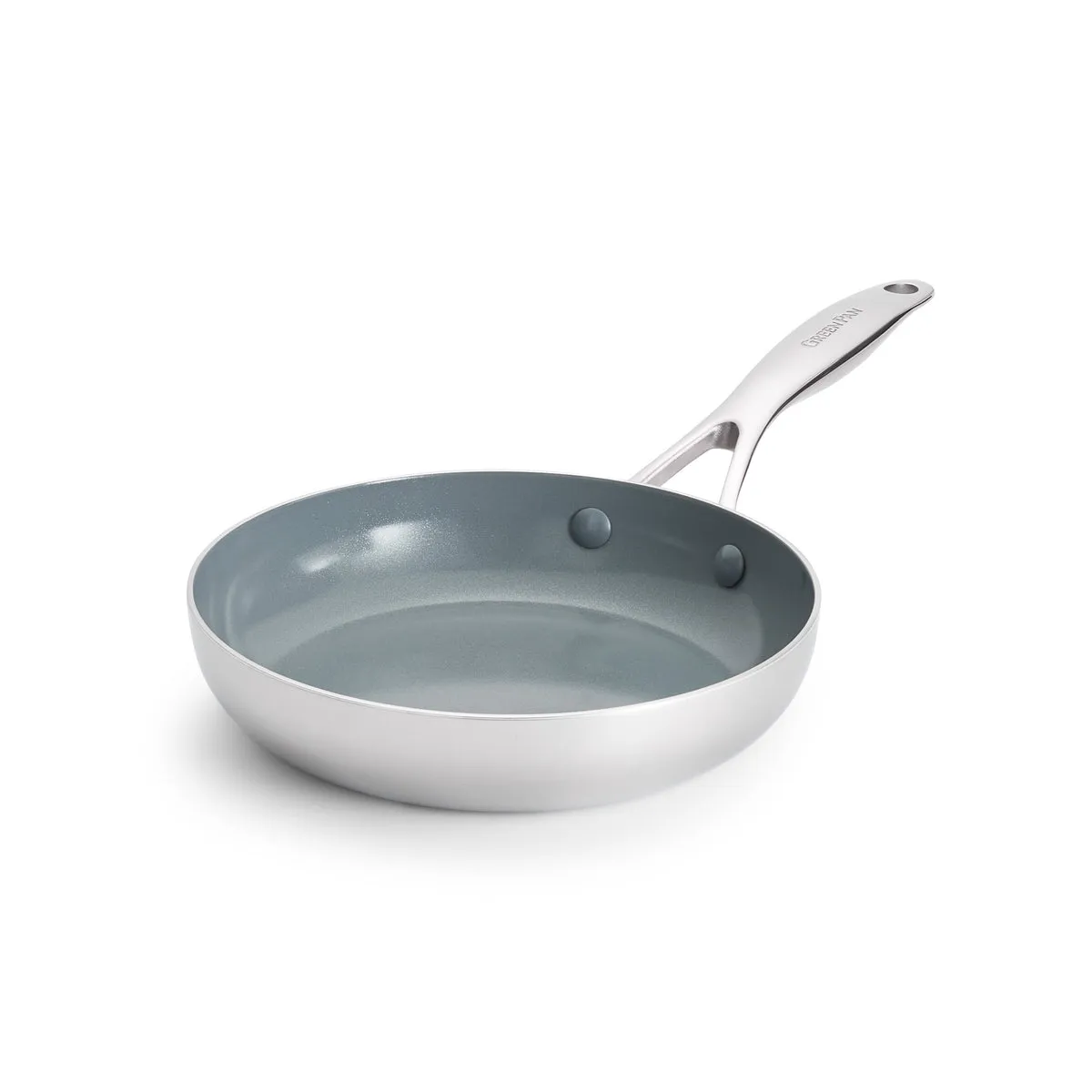 Greenpan - Valencia Pro Stainless Steel Ceramic Nonstick Frypan, 8 Inch