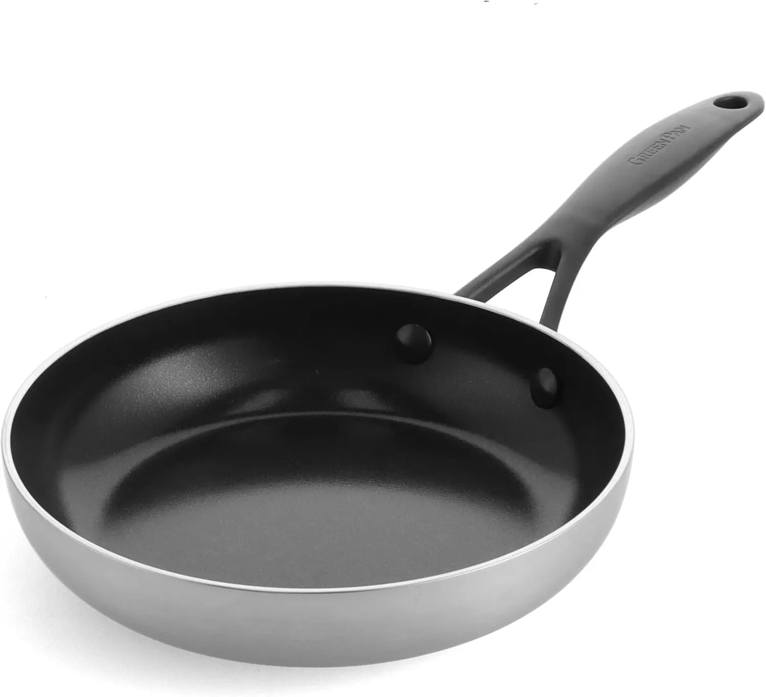 GreenPan Venice Pro Tri-Ply Stainless Steel Healthy Ceramic Nonstick 20 & 26 cm Frying Pan Skillet Set, PFAS-Free, Multi Clad, Induction, Dishwasher Safe, Oven Safe, Silver
