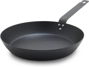 GreenPan x Bobby Flay 12" Carbon Steel Frying Pan Skillet, Pre-Seasoned, Naturally Nonstick, PFAS-Free, Heavy-Duty, High-Heat Safe, Durable & Versatile for Stovetop, Oven, Grill, & Open Flame Cooking