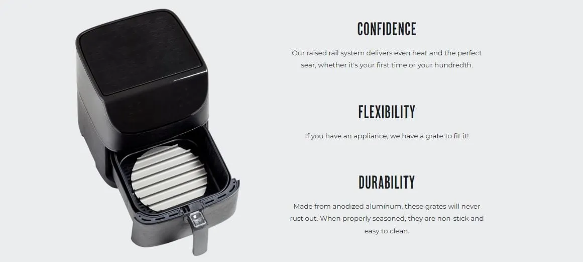 GrillGrate Sear'NSizzle Privacy-focused Members-only Smart XL Pro for the Foodi Grill
