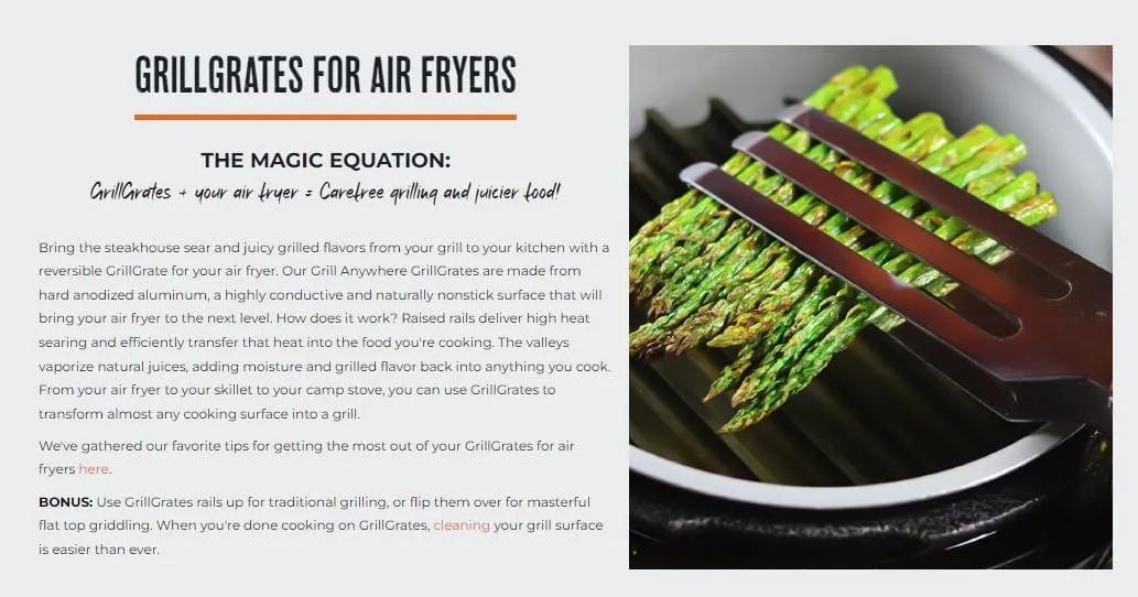 GrillGrate Sear'NSizzle Privacy-focused Members-only Smart XL Pro for the Foodi Grill