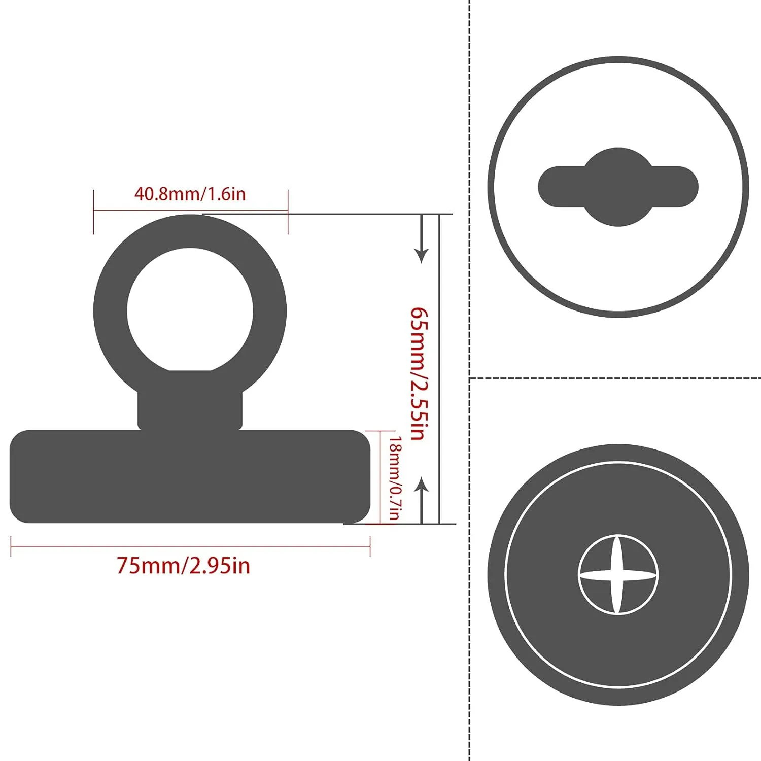 Grtard 700LBS Magnet Fishing Kit, Super Strong Neodymium Fishing Magnets, Complete Fishing Magnet Kit with Case, Strong Magnets, 20m (65 Ft) Durable Rope, Carabiner, Protective Gloves, Grappling Hook