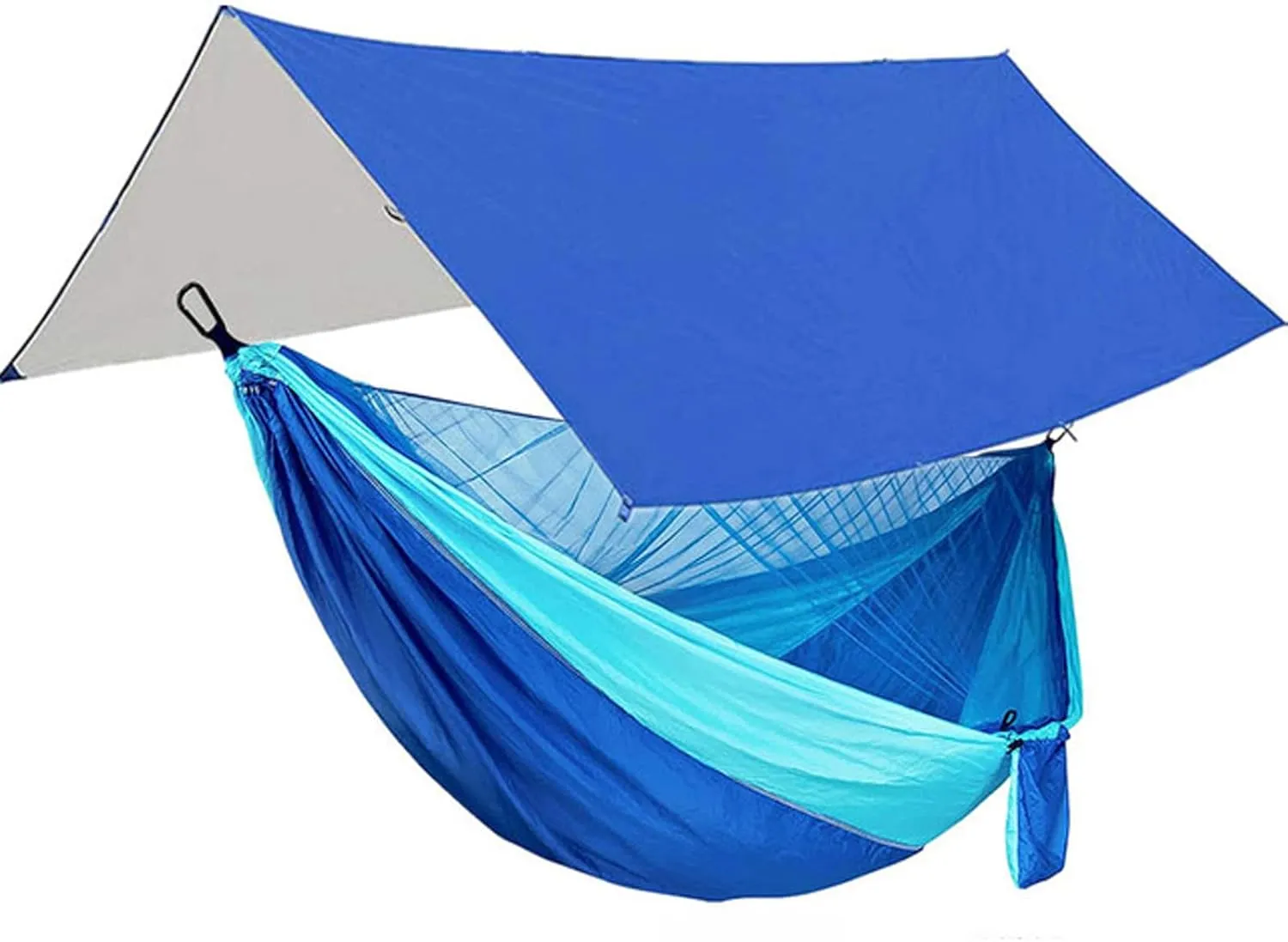 Hammocks Camping Hammock Portable Hammocks 1-2 People with Mosquito Net Nylon Hammock with 2 Carabiners for Outdoor Hiking Backpacking Outdoor Hammock