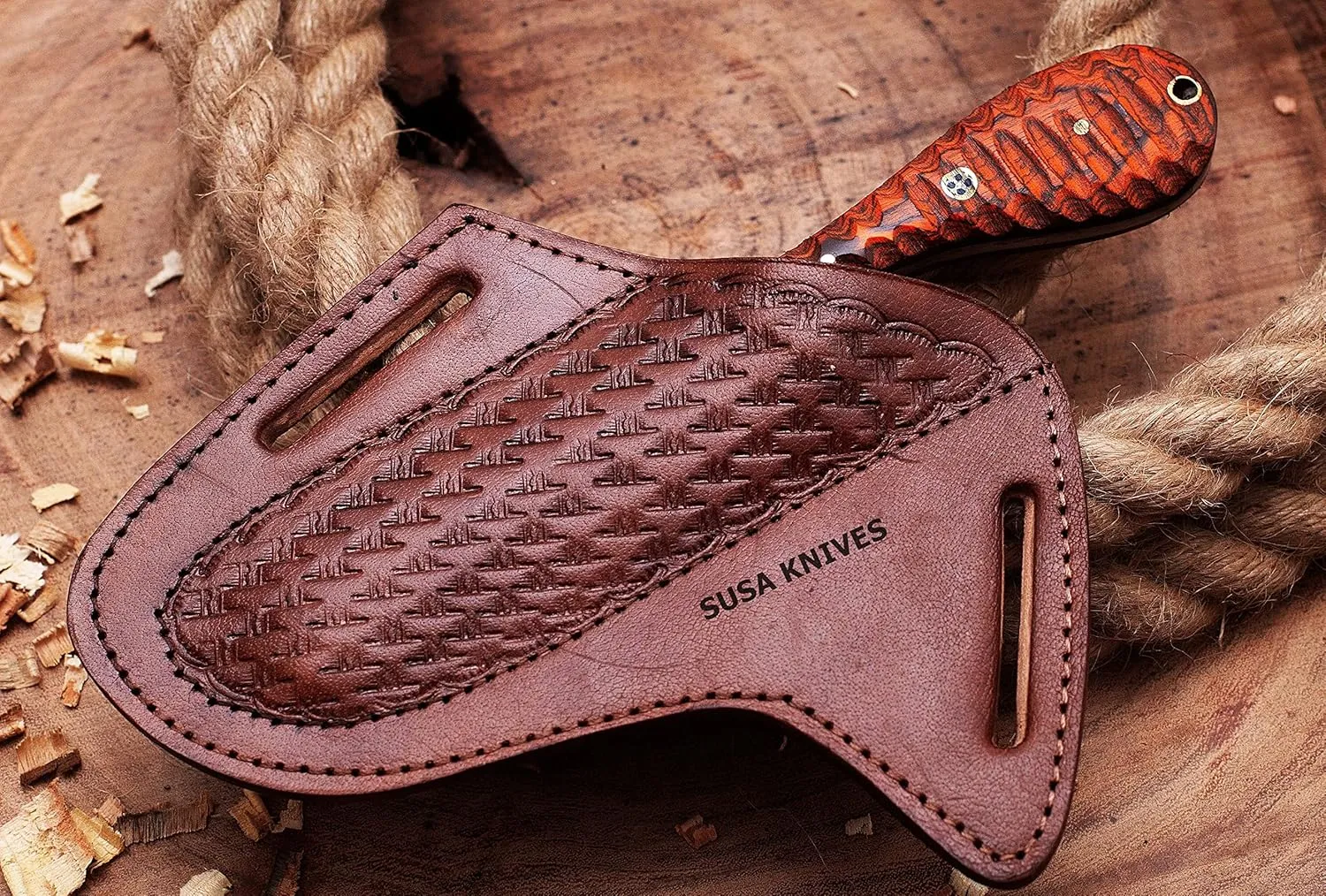 Handmade 1095 steel Bull cutter knife, cowboy knives with pancake leather sheath classic style knife, gift for men (STELL OG)