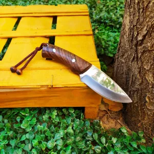 Handmade Bushcraft Knife with Walnut Handle