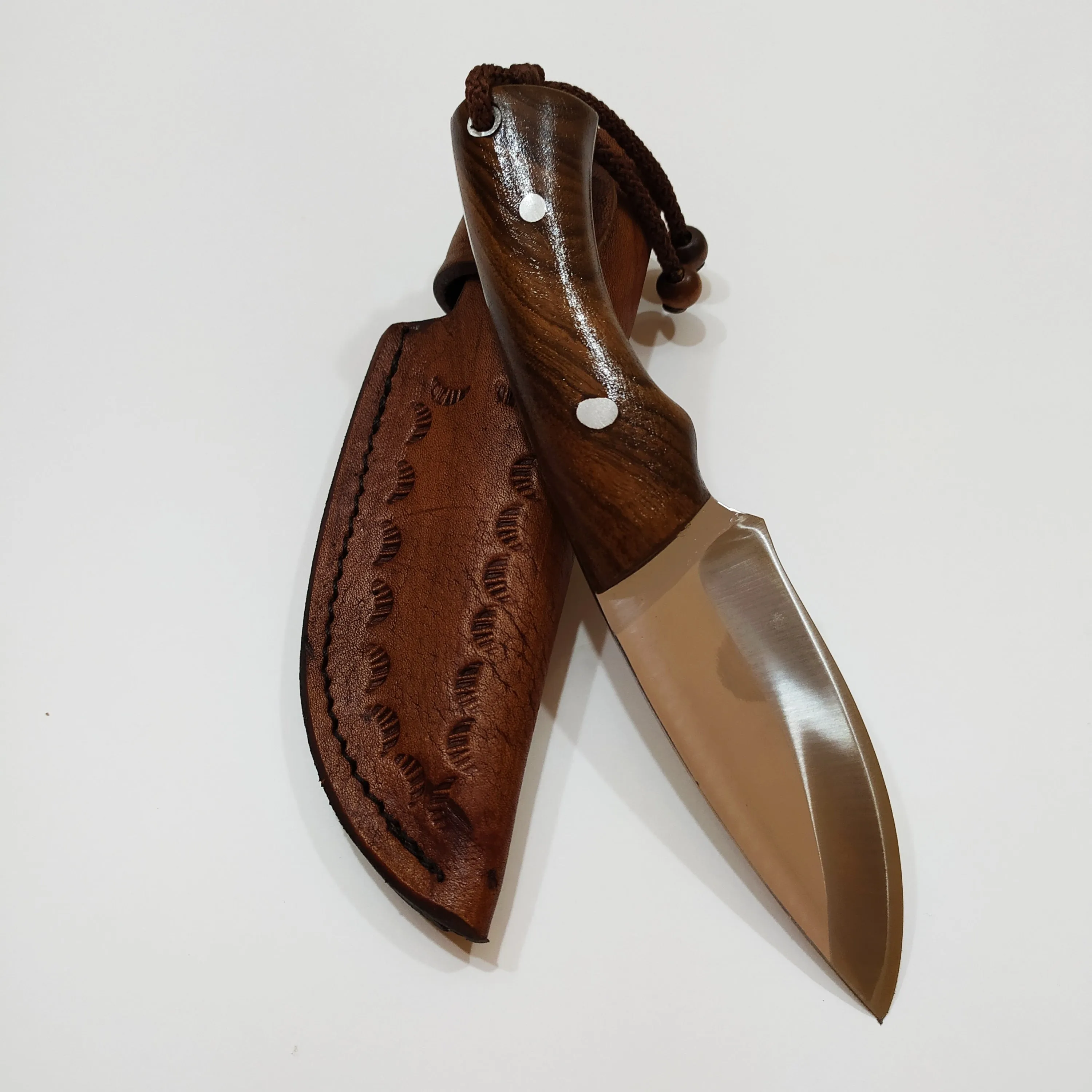 Handmade Bushcraft Knife with Walnut Handle