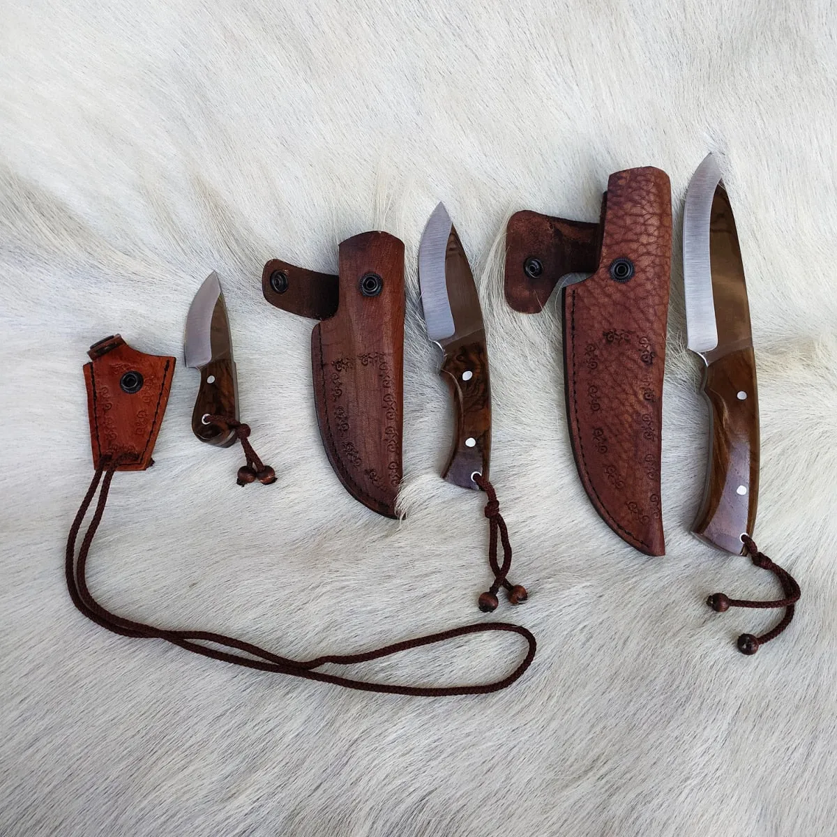 Handmade Bushcraft Knife with Walnut Handle