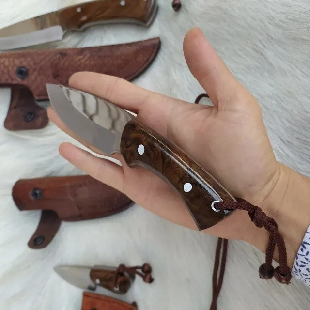 Handmade Bushcraft Knife with Walnut Handle