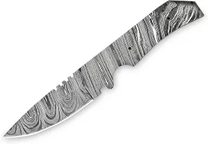 Handmade Damascus Steel Blank Blade | Hand Forged full tang knife Steel Blade | 8.5 Inch Material for Making Knives | HUNT-10 (8.5 Inch)