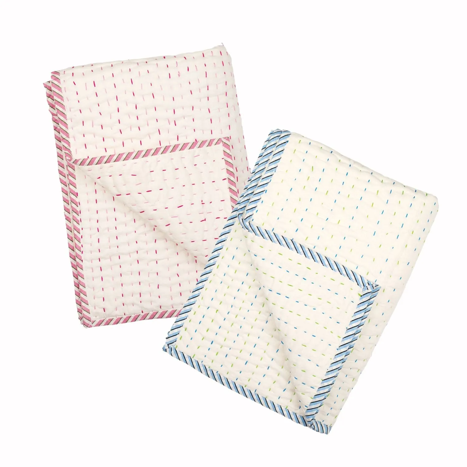 Handstitched Baby Kantha Quilt