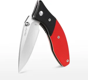 Harita Pocket Knife Folding Knife with Pocket Clip, 3 inch 8Cr13MoV Steel Blade, G10 Handle, Small EDC Knife, Perfect for Outdoor Camping Fishing Hunting Survival Gift for men