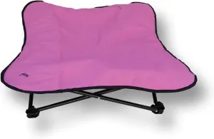 HDP Elevated Padded Napper Cot Space Saver Pet Bed Color:Pink Size:Medium