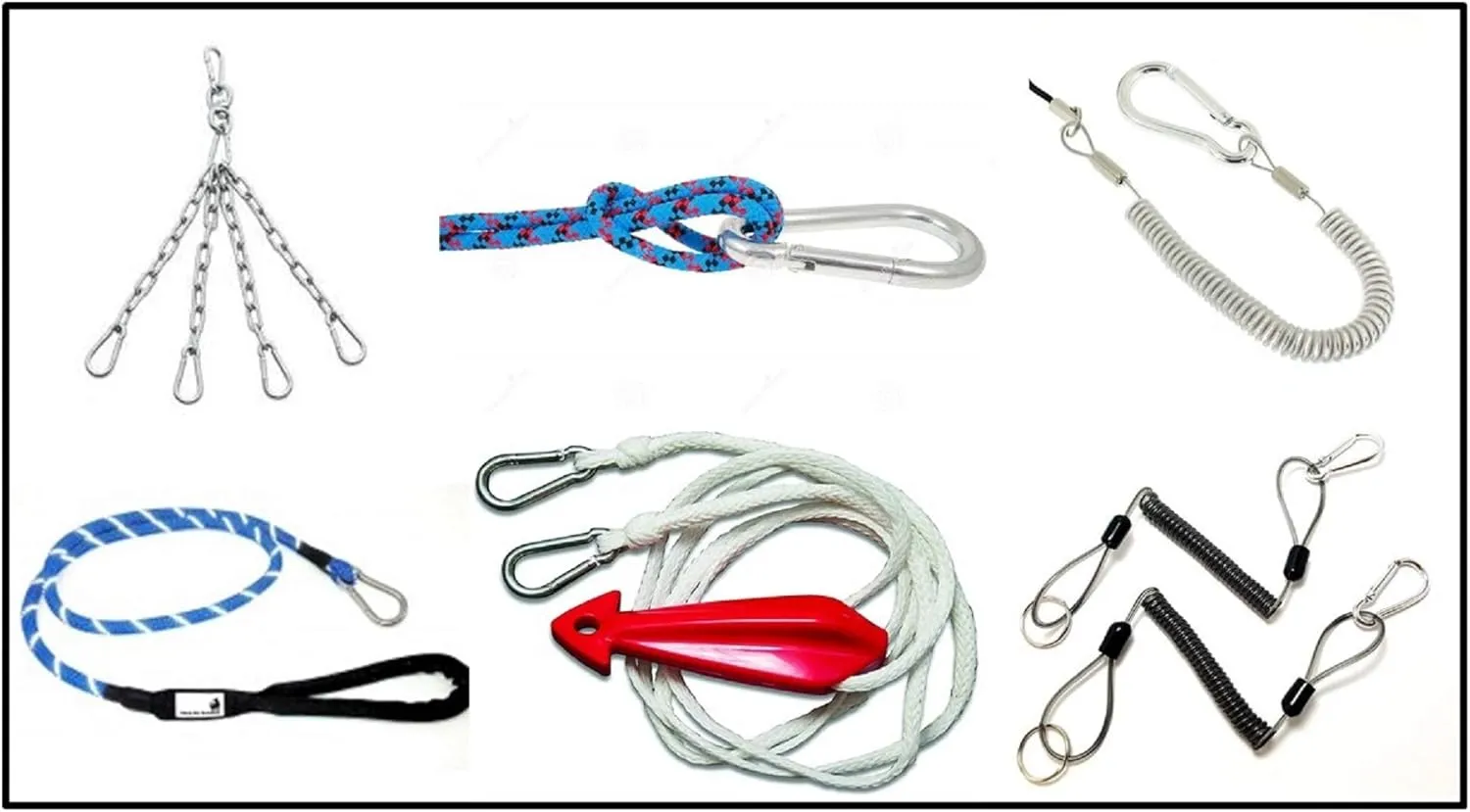 Heavy Duty Bushcraft Stainless Steel Carabiner Spring Snap Clip Link Hooks. 200-500lb Load. 2, 6 & 12 Packs
