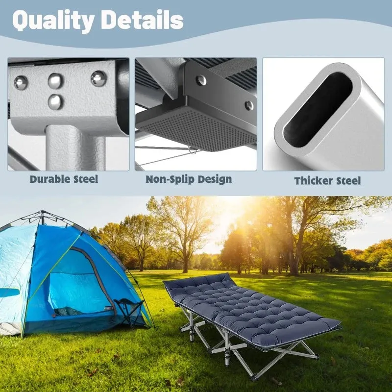 Heavy Duty Camp Cot with Mattress | 900 LBS
