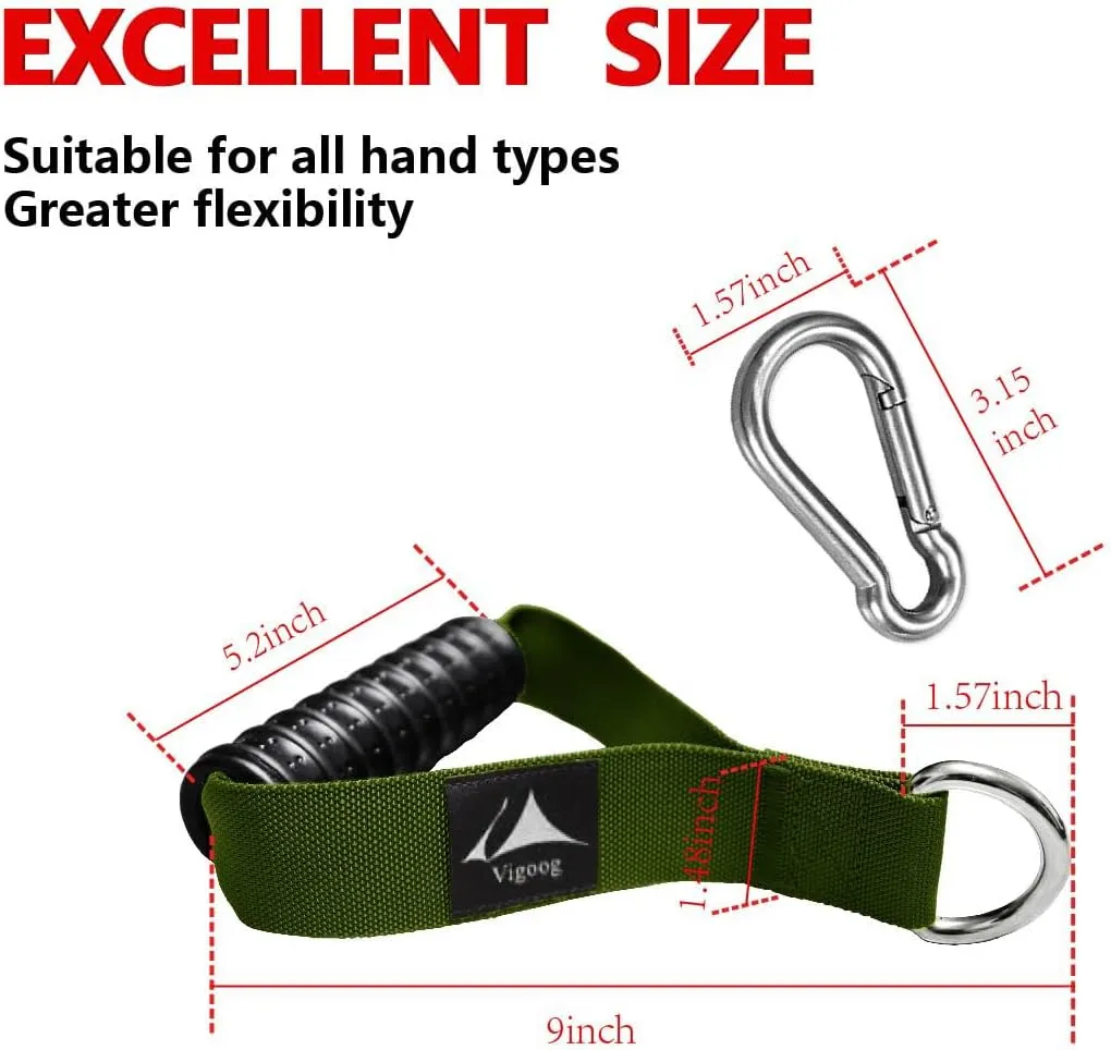 Heavy Duty Gym Workout Handles, Rubber Grip Exercise Machine Attachments for Cable Machine,Resistance Band,Pulley System Fitness Equipment
