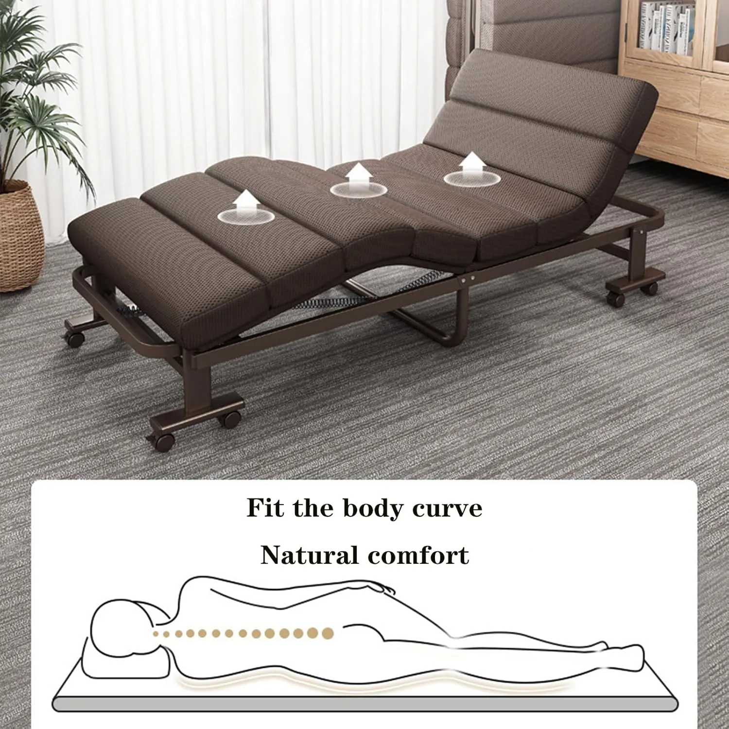 Heavy Duty Portable Folding Camping Cot for Adults Ideal for Camp Patio Pool Bedroom Wide 70cm Lounge Chair Outdoor Bed for Sleeping