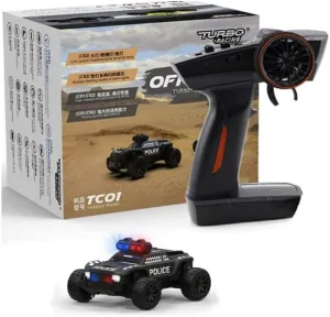 Helidirect Turbo Racing C82 1/76 Scale 2.4GHz Mini RC Car Police 2WD RTR Off-Road On Road Indoor Track Car - Remote Control Car, RC Car, RC Sport Car, RC Mini Monster Truck 1/76 Scale (HELIDIRECT)