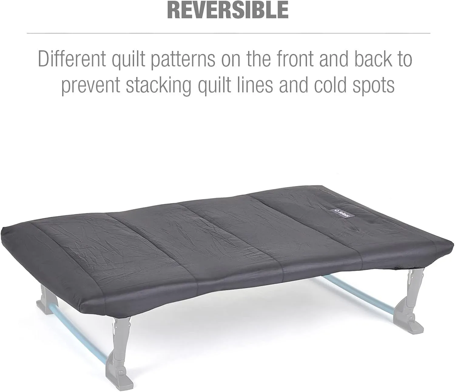Helinox Dog Cot Warmer Insulation Layer Portable Dog Beds, Black/Iron, Medium (36 x 24.5)