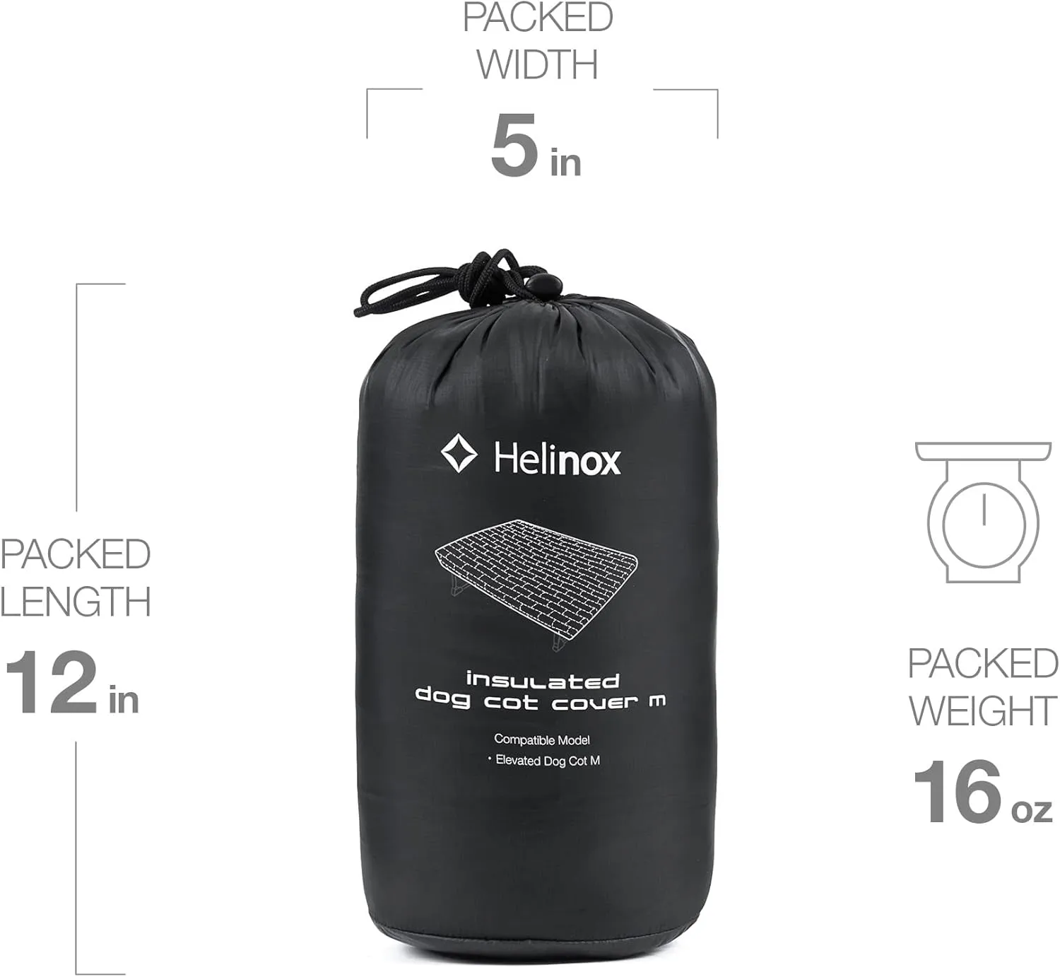 Helinox Fleece Dog Cot Warmer Insulation Layer Portable Dog Beds, Large (39 x 27.5)
