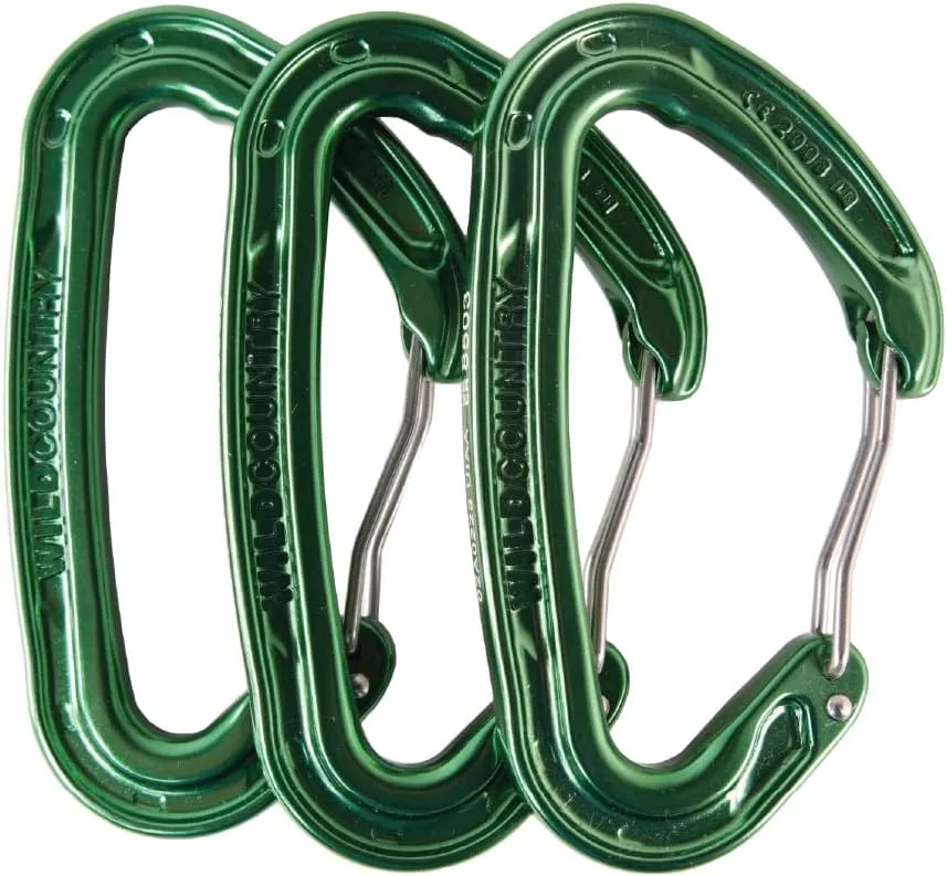 Helium 3.0 Rock Climbing Carabiner - Large Wiregate, Lightweight Aluminum Carabiner